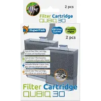 Superfish Aquarium Filter Cartridge QubiQ 30 2 Stuks