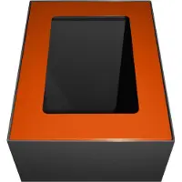 V-Part deksel voor modulair afvalscheidingssysteem 60L - staal met poedercoating - B 255 x D 330 x H 20mm - oranje