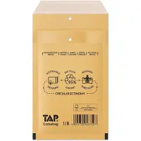 Jiffy Comebag luchtkussenenveloppen, ft 100 x 165 mm, met stripsluiting, bruin, doos van 200 stuks