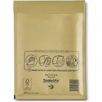 Sealed Air luchtkussenenveloppen, goud, D/1, 180 x 260 mm, doos van 100 stuks