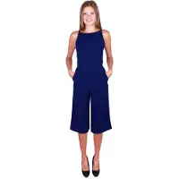 Sarcia.eu John Zack Donkerblauwe jumpsuit, 3/4 pijp