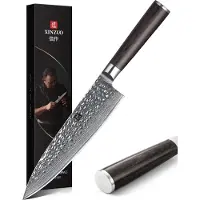 Xinzuo B1H Series – Koksmes – Professioneel – Gehamerd Damascus staal (67 laags met kern van 10Cr15CoMoV) – Vlijmscherp keukenmes – Inclusief geschenkdoos