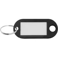 Combicraft sleutellabels zwart 48x22mm actiemodel - 100 stuks