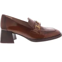 Hispanitas Dames Bruine leren hakken (37), Leer, 3 tot 5 cm, Geen, Casual HI243590