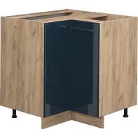 Vicco Fame-Line Keukenkasten – 80.5 cm zonder werkblad Donkerblauw hoogglans