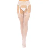 Leg avenue - Fishnet Backseam Net panty - Wit