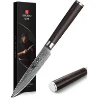Xinzuo B1H Series – Groentemes – Professioneel – Gehamerd Damascus staal (67 laags met kern van 10Cr15CoMoV) – Vlijmscherp keukenmes – Inclusief geschenkdoos