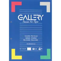 Gallery cursusblok, ft A4, 80 g/m², 2-gaatsperforatie, gelijnd, 100 vel 5 stuks