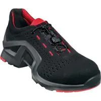 Uvex 8512, Unisex, Volwassenen, Veiligheidsschoenen, Zwart, Grijs, Rood, FO, S1, Vetergesp