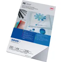 GBC CE0120 HiClear bindomslag 200 micron volledig transparant A4 (100 stuks)