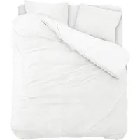Sleeptime teddy dekbedovertrek onderkant microvezel - wit - Lits-jumeaux (240x220 + 2st 60x70cm)