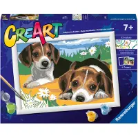 Ravensburger CreArt Beagle Puppies - Schilderen op nummer voor kinderen