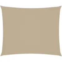 vidaXL Zonnescherm rechthoekig 4x6 m oxford stof beige