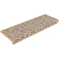 vidaXL Trapmatten zelfklevend 15 st sisal-look 65x21x4 cm lichtbeige