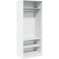 vidaXL Kledingkast 80x50x200 cm bewerkt hout wit
