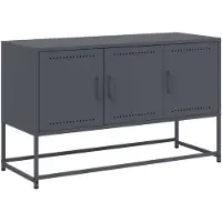vidaXL Tv-meubel 100,5x39x60,5 cm staal antracietkleurig