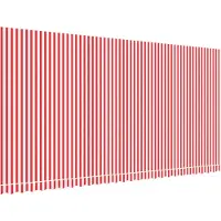 DKD Home Decor Vervangingsdoek voor luifel 600x300 cm polyester rood en wit