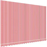DKD Home Decor Vervangingsdoek voor luifel 450x300 cm polyester rood en wit