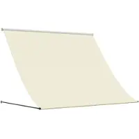 vidaXL Luifel uittrekbaar 200x150 cm stof en staal crèmekleurig