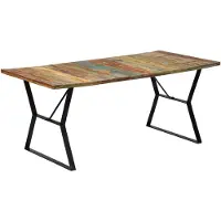 vidaXL Eettafel 180x90x76 cm massief gerecycled hout