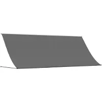 vidaXL Luifel uittrekbaar 350x150 cm stof en staal antracietkleurig