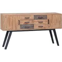 vidaXL Bijzetkast 110x30x75 cm massief teakhout