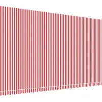 vidaXL Vervangingsdoek voor luifel 580x345 cm polyester rood en wit