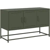 vidaXL Tv-meubel 100,5x39x60,5 cm staal olijfgroen