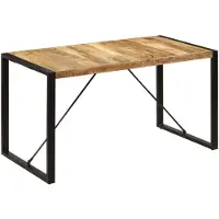vidaXL Eettafel 140x70x75 cm massief mangohout