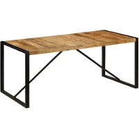 vidaXL Eettafel 180 cm massief ruw mangohout