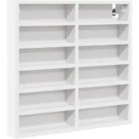 vidaXL Vitrinekast 60x8,5x58 cm bewerkt hout wit