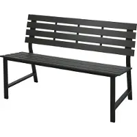 Niceey Tuinbank - 125X60X81 - Polywood - Weerbestendig - 2/3 Personen - Zwart