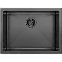 Hak Inbouw Wastafel Zenith 60x45 cm RVS Antraciet PVD