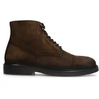 Manfield Bruine suède veterboots | Maat 40