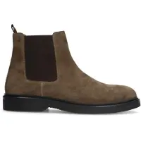 Manfield Taupe suède chelsea boots | Maat 41