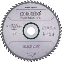 Metabo 628495000 Cirkelzaagblad 235 x 30 x 2.4 mm Aantal tanden: 60 1 stuk(s)