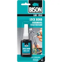 Bison Lock Bond 10 ml - Vloeibaar borgmiddel voor metalen bouten, moeren en schroeven.