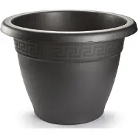 PlasticForte Plantenpot - 3x - antraciet - 60x45 cm - bloempot - kunststof - rond