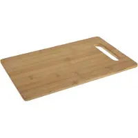 Excellent houseware Snijplank - bamboe hout - rechthoekig - met handvat - 36 x 23 cm