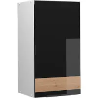 Vicco Badkamerkast Fame-Line Zwart eiken hoogglans/wit 40 x 72 cm, Model 43422