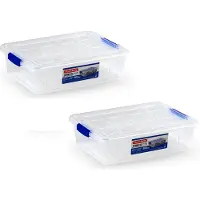 PlasticForte Opbergbox met deksel - 5x - 0,5 liter - transparant - kunststof - opbergkist