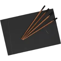 Cosy & Trendy Sushi serveerplank 30 cm met 4 eetstokjes zwart