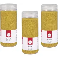 Rayher Hobby Materialen Rayher hobby Fijn decoratie zand korrels - 5x pakjes - geel - 475 ml - zandkorrels - knutselmateriaal - 0.1 tot 0.5 mm