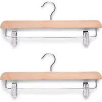 Zeller Kledinghanger - 4x - hout - 36 cm - luxe broek/rokhanger