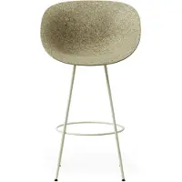 Normann Copenhagen Barstoel Mat Bar Armchair 75 cm Cream Steel Seaweed