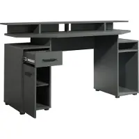 Trendteam Commander bureau 1 deur, 1 lade, 2 planken, grijs mat.