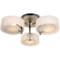 HOMCOM HOMdotCOM Plafondlamp met 3 lichtbronnen chroom 40W 64 x 20cm