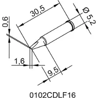 Ersa 102 CD LF 16 Soldeerpunt Beitelvorm, recht Grootte soldeerpunt 1.6 mm Lengte soldeerpunt: 30.5 mm Inhoud: 1 stuk(s)