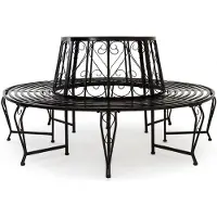 Casaria DUB Boombank - Tuinzetel - Zwart - Metaal - Ø160 cm