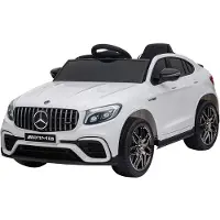 HOMCOM Elektrische kinderauto Mercedes-Benz wit met afstandsbediening